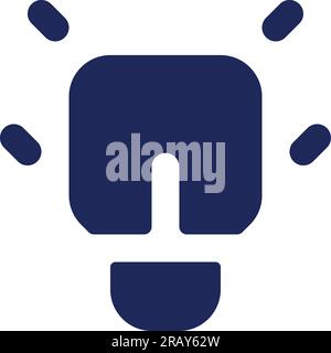 Messenger features black glyph ui icon Stock Vector