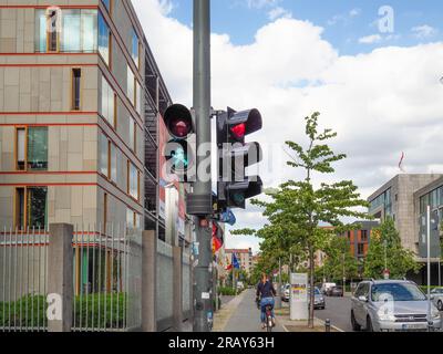 Ampelmännchen - little traffic light men in the old area of east Germany in Berlin Germany Stock Photo