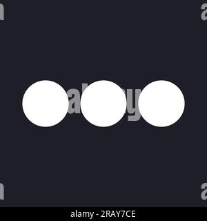 More options button dark mode glyph ui icon Stock Vector