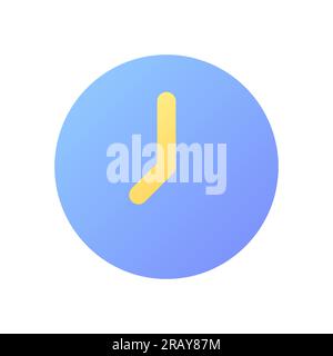 Clock pixel perfect flat gradient color ui icon Stock Vector