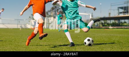 Soccer Showdown: Thrilling Match Action with Skillful Player on the Field | Captivating Image of Soccer Player in Action Stock Photo