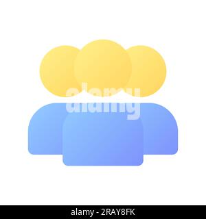 Online community pixel perfect flat gradient color ui icon Stock Vector
