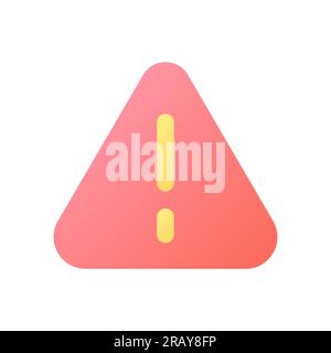 Caution sign pixel perfect flat gradient color ui icon Stock Vector