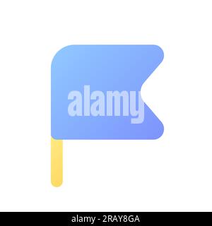 Flag pixel perfect flat gradient color ui icon Stock Vector