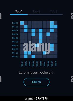 Scattered squares diagram UI element template Stock Vector
