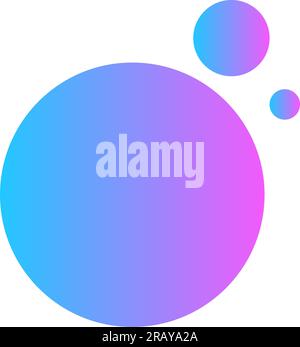 Blue purple linear gradient circles brochure element design Stock Vector