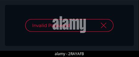 Ui When Password Incorrect Wrong password UI element template Stock Vector Image & Art - Alamy