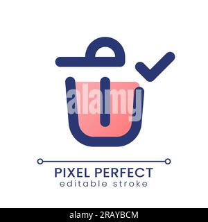 Successfully deleted pixel perfect gradient fill ui icon Stock Vector