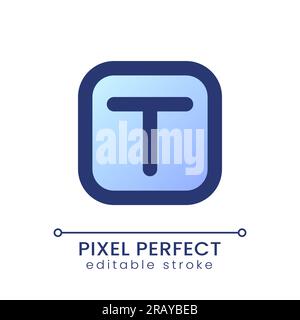 Text overlay pixel perfect gradient fill ui icon Stock Vector