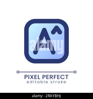 Text size pixel perfect gradient fill ui icon Stock Vector