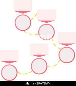 Connected circles with notes vector design element Stock Vector