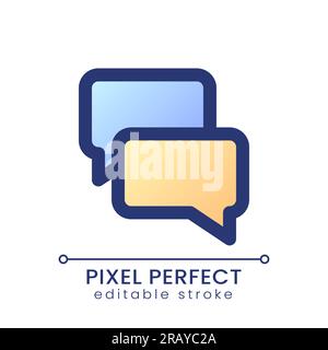 Messenger pixel perfect gradient fill ui icon Stock Vector