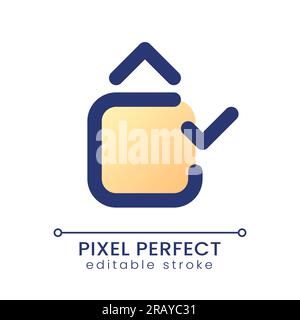 Jump animation applying pixel perfect gradient fill ui icon Stock Vector