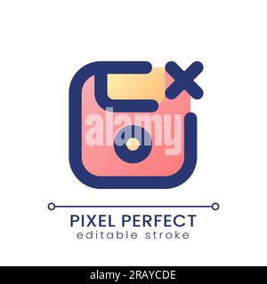 Cancel saving pixel perfect gradient fill ui icon Stock Vector