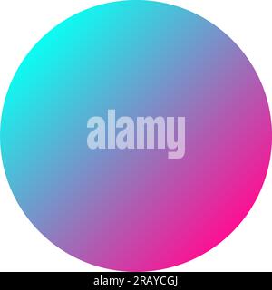 Blue pink linear gradient circle brochure element design Stock Vector