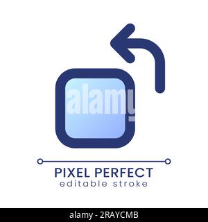 Rotate pixel perfect gradient fill ui icon Stock Vector