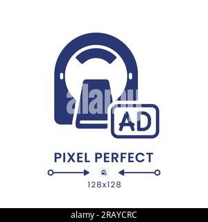 Functional magnetic resonance imaging black solid desktop icon Stock Vector