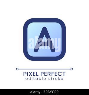 Font style pixel perfect gradient fill ui icon Stock Vector