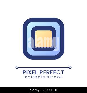 Background template pixel perfect gradient fill ui icon Stock Vector