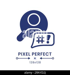 Affective computing black solid desktop icon Stock Vector