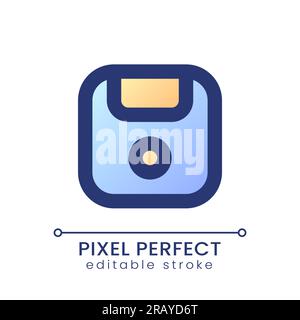 Save pixel perfect gradient fill ui icon Stock Vector