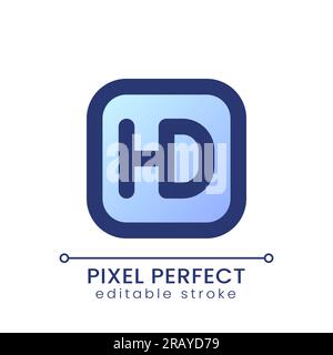 HD format pixel perfect gradient fill ui icon Stock Vector