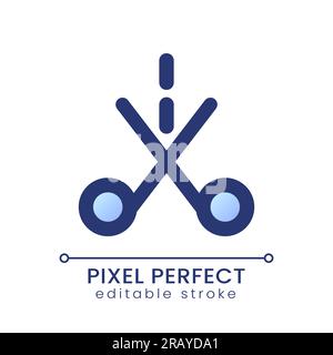 Trim pixel perfect gradient fill ui icon Stock Vector