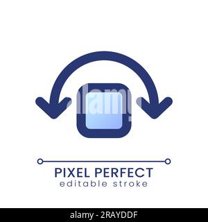 Wobble animation pixel perfect gradient fill ui icon Stock Vector