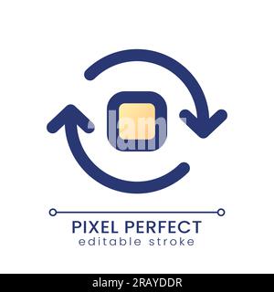 Spin animation pixel perfect gradient fill ui icon Stock Vector