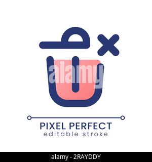 Canceled removal pixel perfect gradient fill ui icon Stock Vector