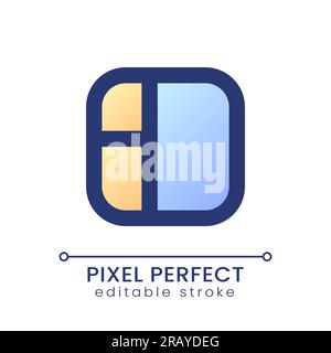 Collage pixel perfect gradient fill ui icon Stock Vector