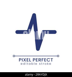Heartbeat animation effect pixel perfect gradient fill ui icon Stock Vector