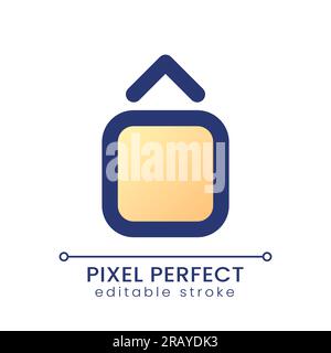 Jump animation pixel perfect gradient fill ui icon Stock Vector