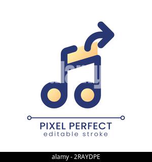 Extract audio pixel perfect gradient fill ui icon Stock Vector