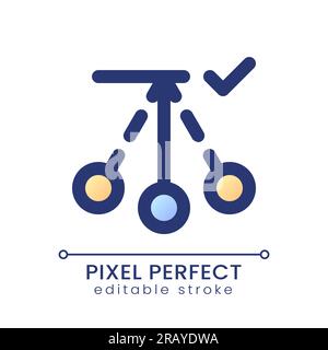 Pendulum movement applying pixel perfect gradient fill ui icon Stock Vector