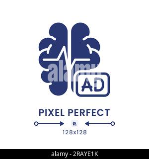 Electroencephalogram black solid desktop icon Stock Vector