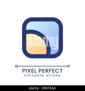 Color saturation pixel perfect gradient fill ui icon Stock Vector