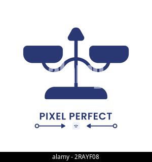 Balance scales black solid desktop icon Stock Vector