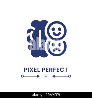 Human emotions black solid desktop icon Stock Vector