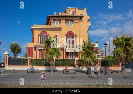 Villas from the early 1900s, Lido di Ostia, Rome, Lazio, Italy. Stock Photo