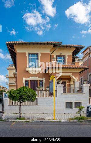 Villas from the early 1900s, Lido di Ostia, Rome, Lazio, Italy. Stock Photo