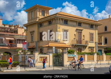 Villas from the early 1900s, Lido di Ostia, Rome, Lazio, Italy. Stock Photo