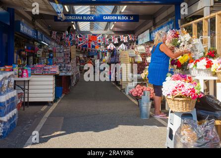 Part of the famous Bury market Stock Photo