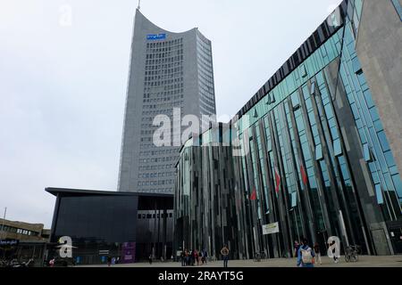 University of Leipzig main building - Audimax - Neues Augusteum Stock Photo