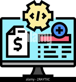 medical coding billing color icon vector illustration Stock Vector ...