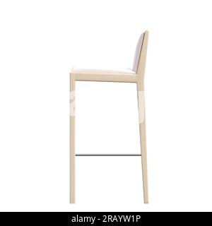 chair isolated on white background, interior furniture, 3D illustration, cg render Stock Photo