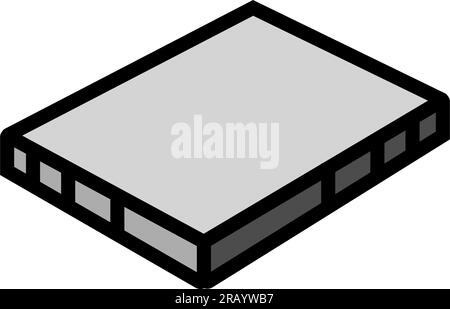 concrete slab civil engineer color icon vector illustration Stock Vector