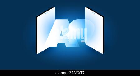 Futuristic Machine Learning, Artificial Intelligence, Cloud Computing, Automated Support Assistance and Networks Design Concept with Isometric AI Labe Stock Vector