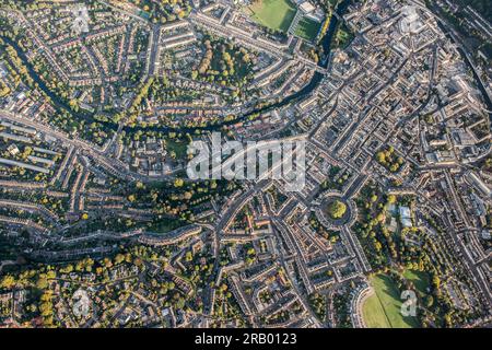 City Of Bath from above arial view Stock Photo