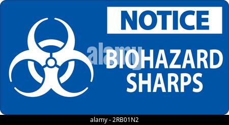 Notice Biohazard Label, Biohazard Sharps Stock Vector Image &amp; Art - Alamy
